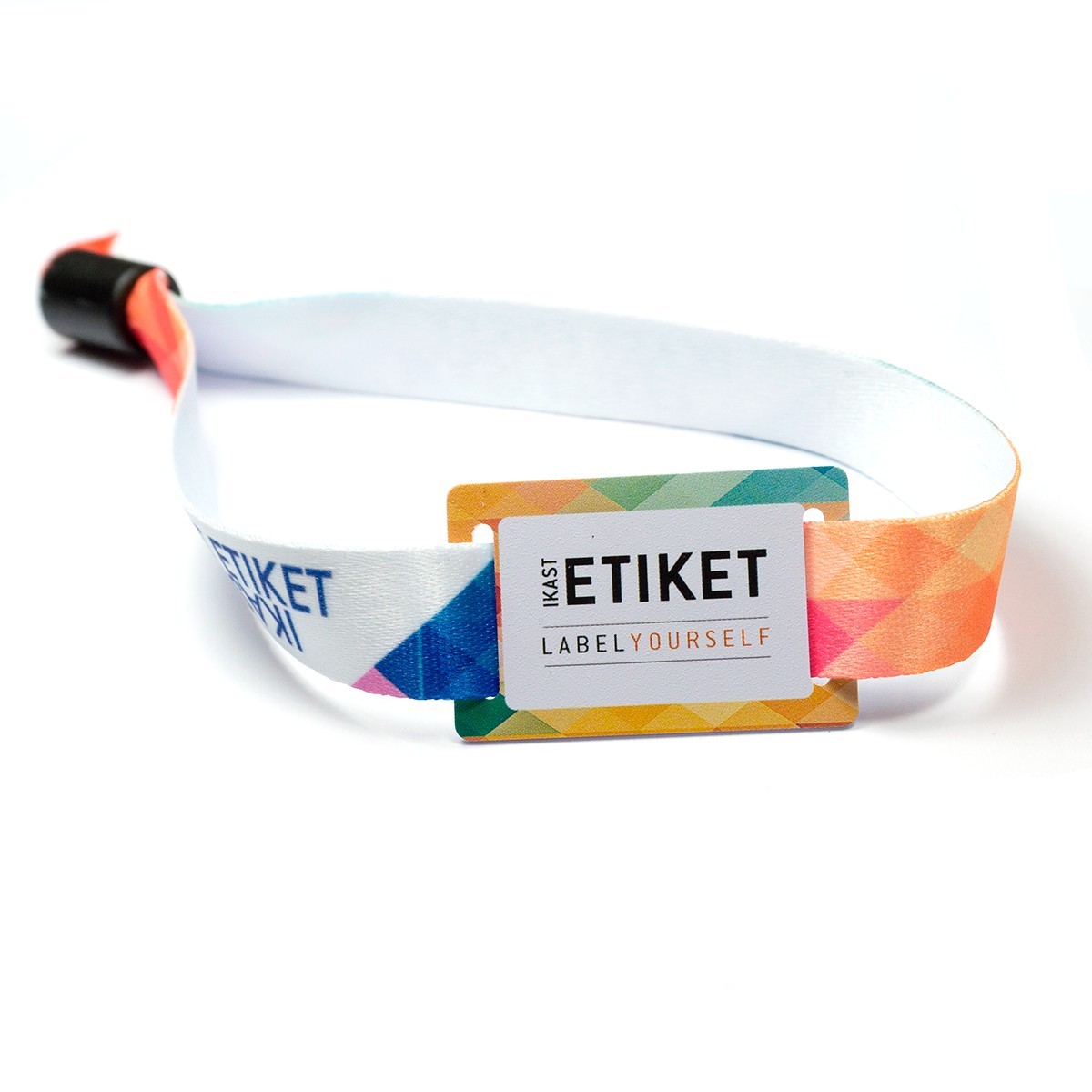 Digitally Printed RFID Wristbands With Plastic Slider Electronic