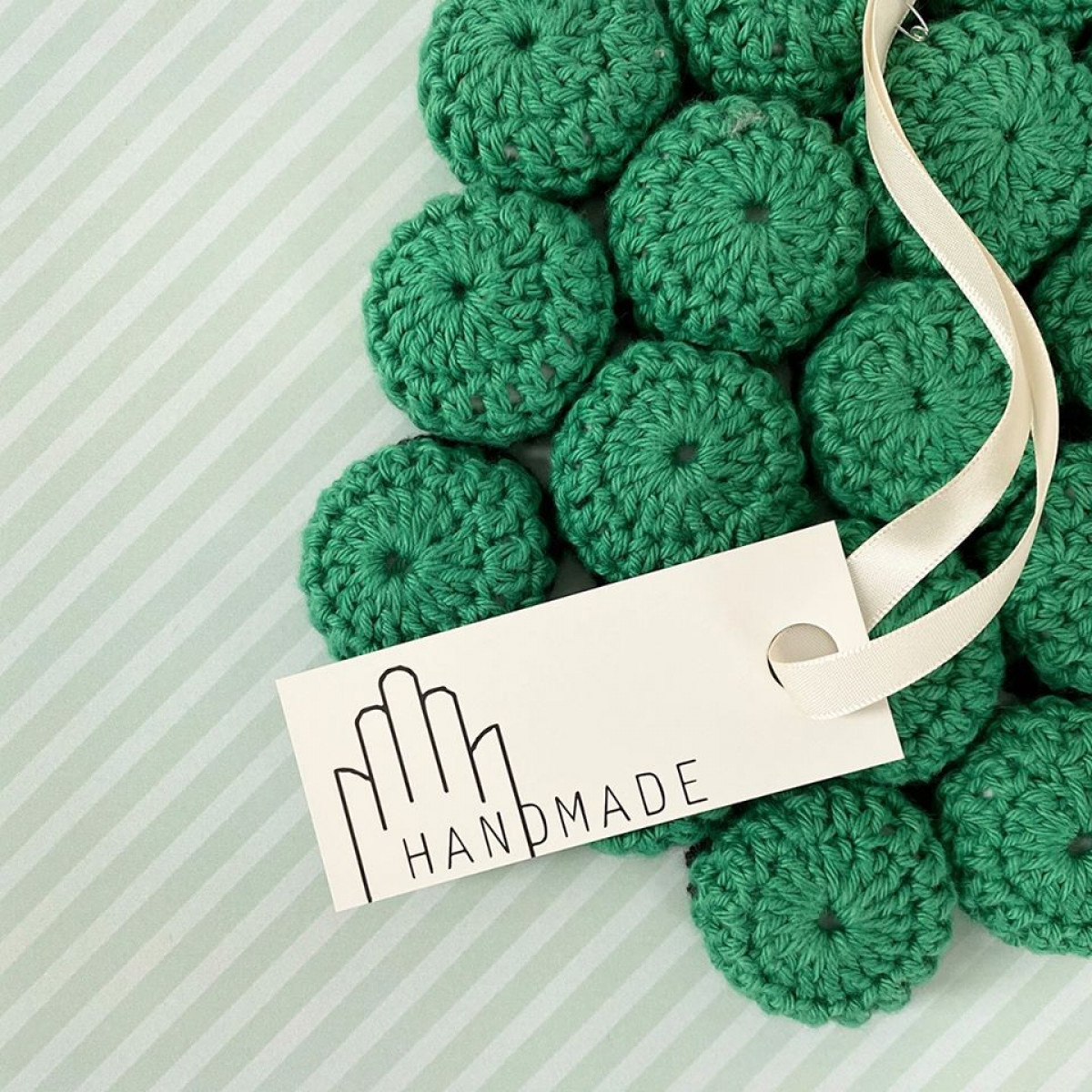 Made by labels for knitting and other needlework Labels