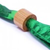 Sustainable festival wristband with bamboo fastening