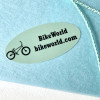 Round vinyl stickers with your own text and picture