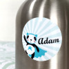 Round vinyl stickers with your own text and picture