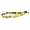 Woven festival wristband made with recycled materials