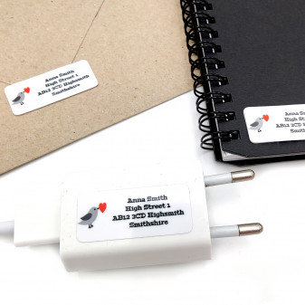 Self-adhesive address stickers