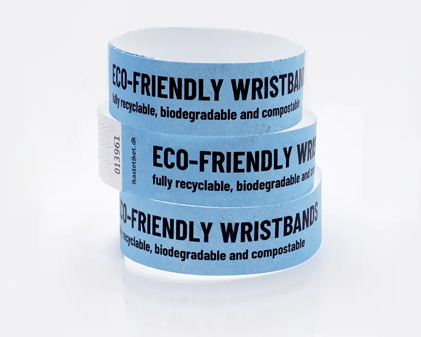 Biodegradable paper wristbands