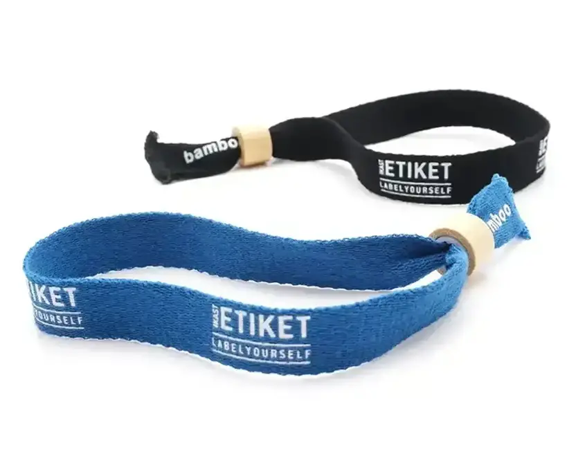 Sustainable festival wristband made of bamboo