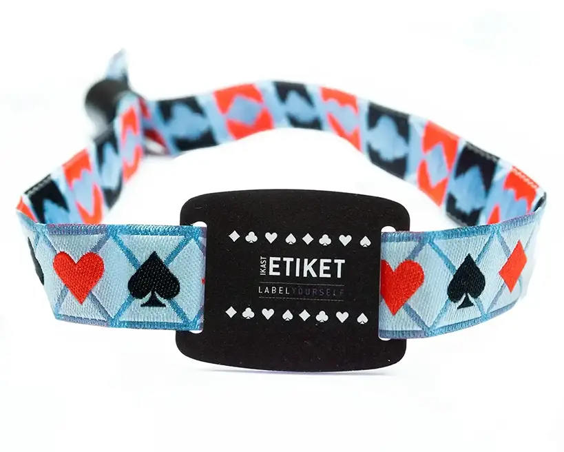 Festival wristbands with RFID and hard PVC slider
