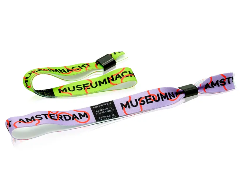 Printed festival wristbands