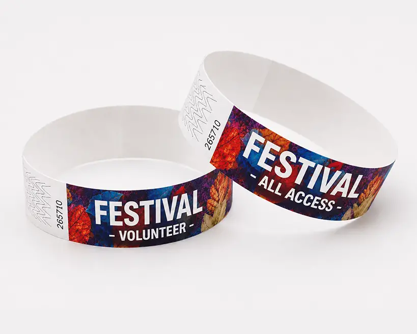 Printed paper wristbands - get a quote