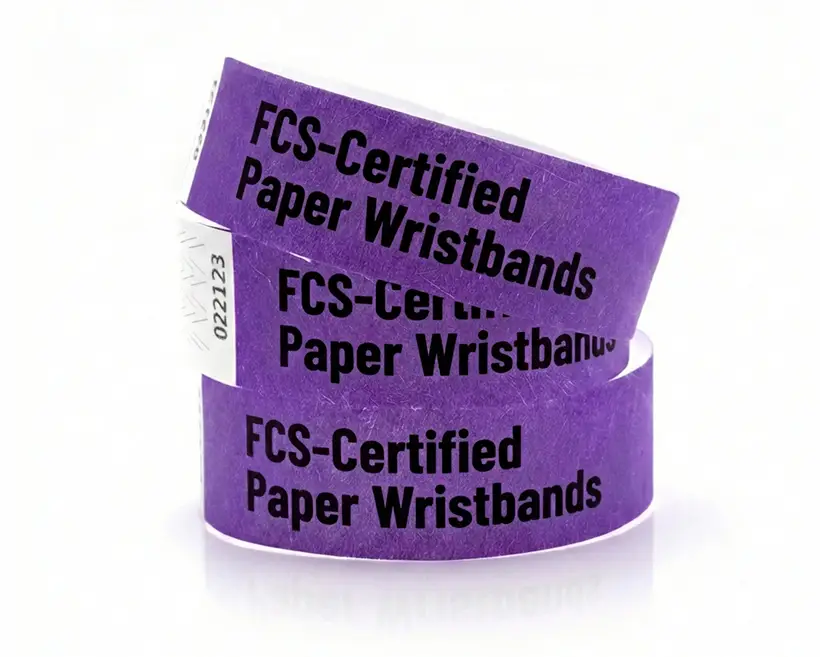 Biodegradable paper wristbands
