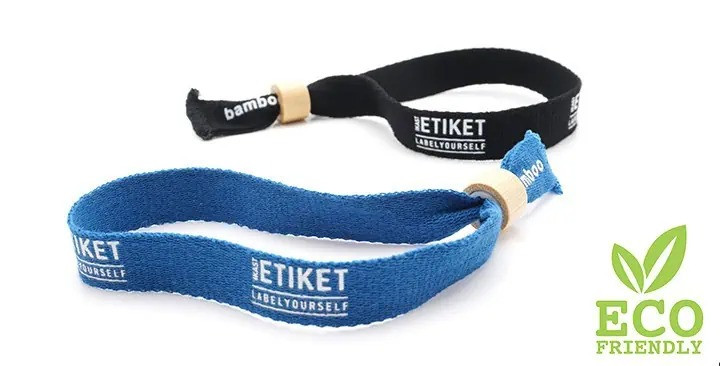 Sustainable festival wristband made of bamboo
