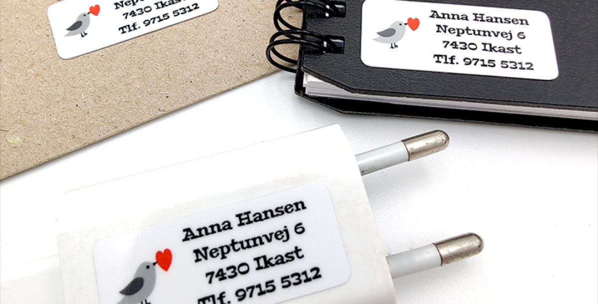 Address stickers 37x16mm.