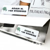 Self-adhesive address stickers