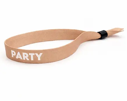 Beige festival wristbands