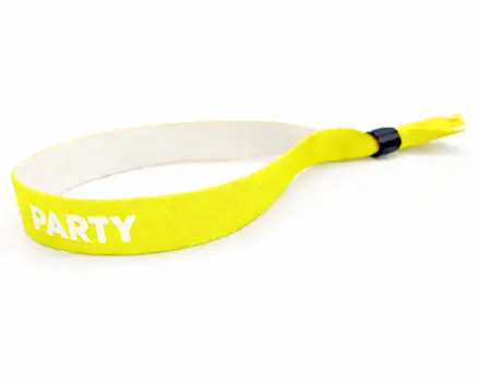 Neon yellow festival wristbands